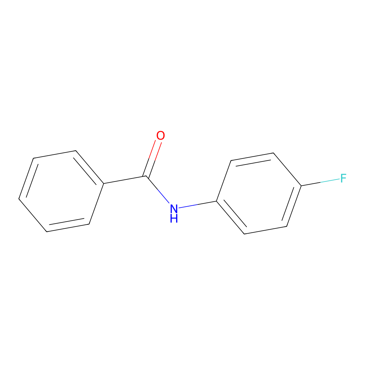 N-(4-Fluorophenyl)benzamide molecular structure, CAS 366-75-6