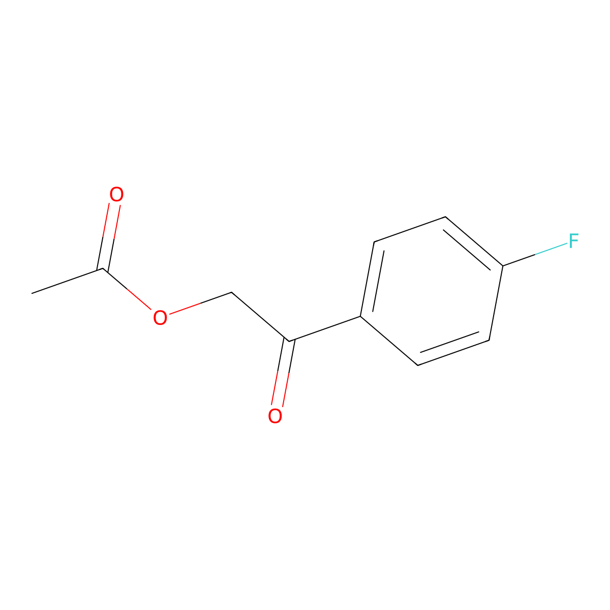 2-(4-Fluorophenyl)-2-oxoethyl acetate molecular structure, CAS 366-78-9