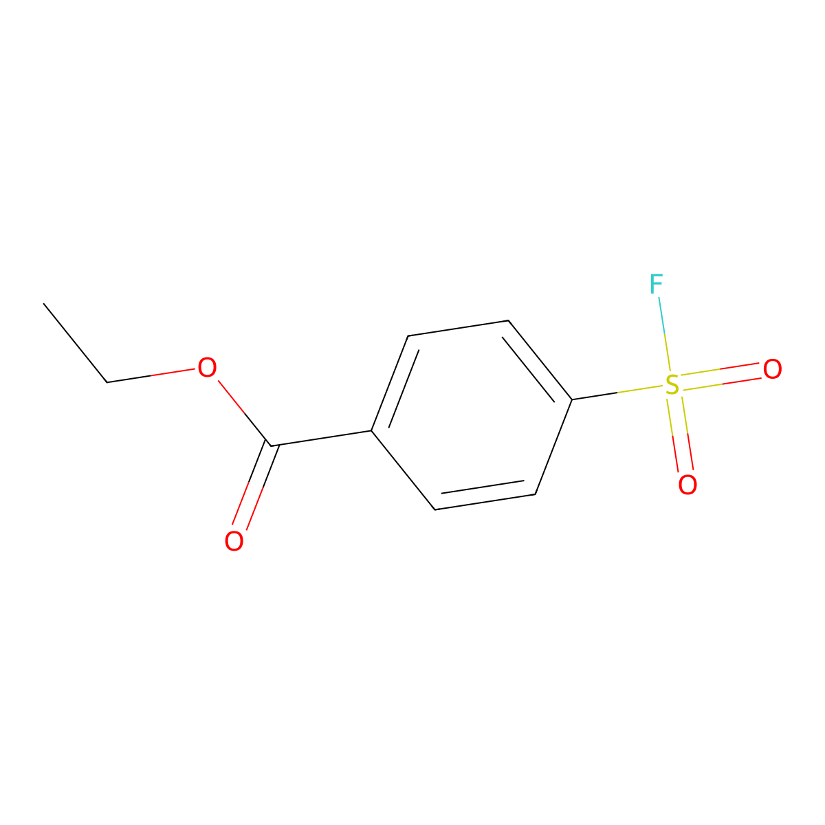 Ethyl 4-(fluorosulfonyl)benzoate molecular structure, CAS 366-85-8