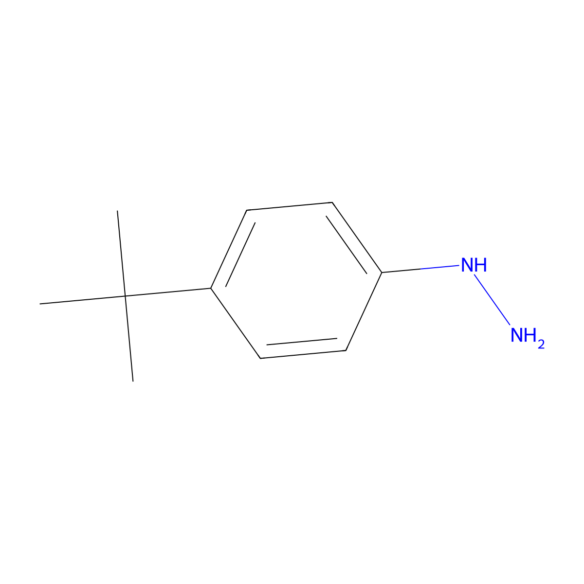 (4-tert-Butylphenyl)hydrazine molecular structure, CAS 36600-66-5