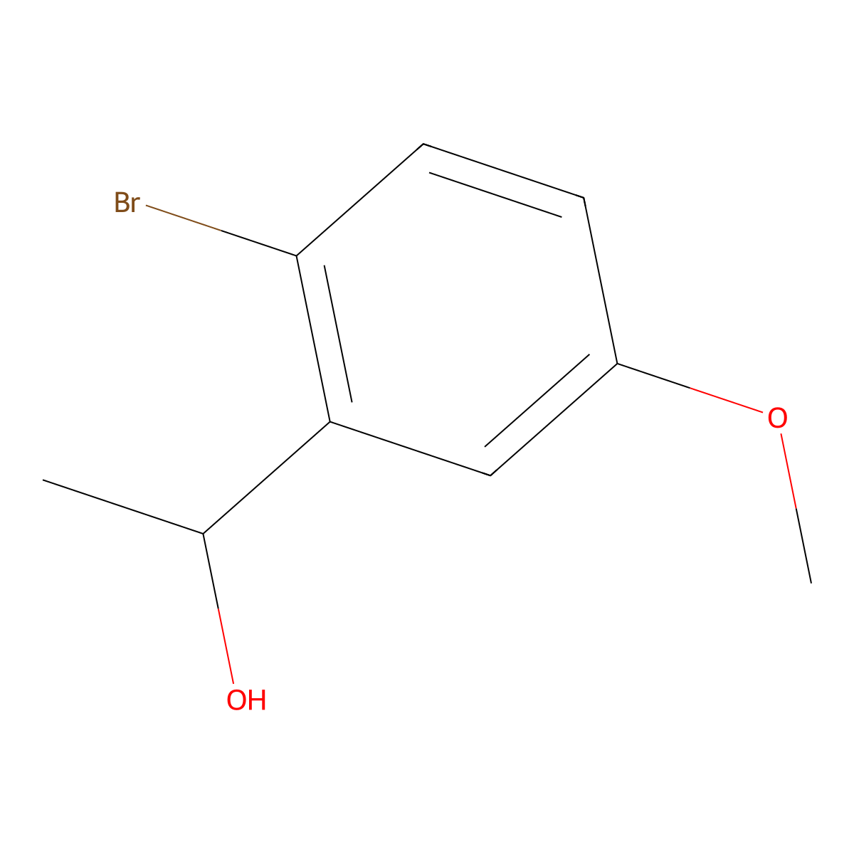 (S)-1-(2-Bromo-5-methoxyphenyl)ethan-1-ol molecular structure, CAS 366006-45-3