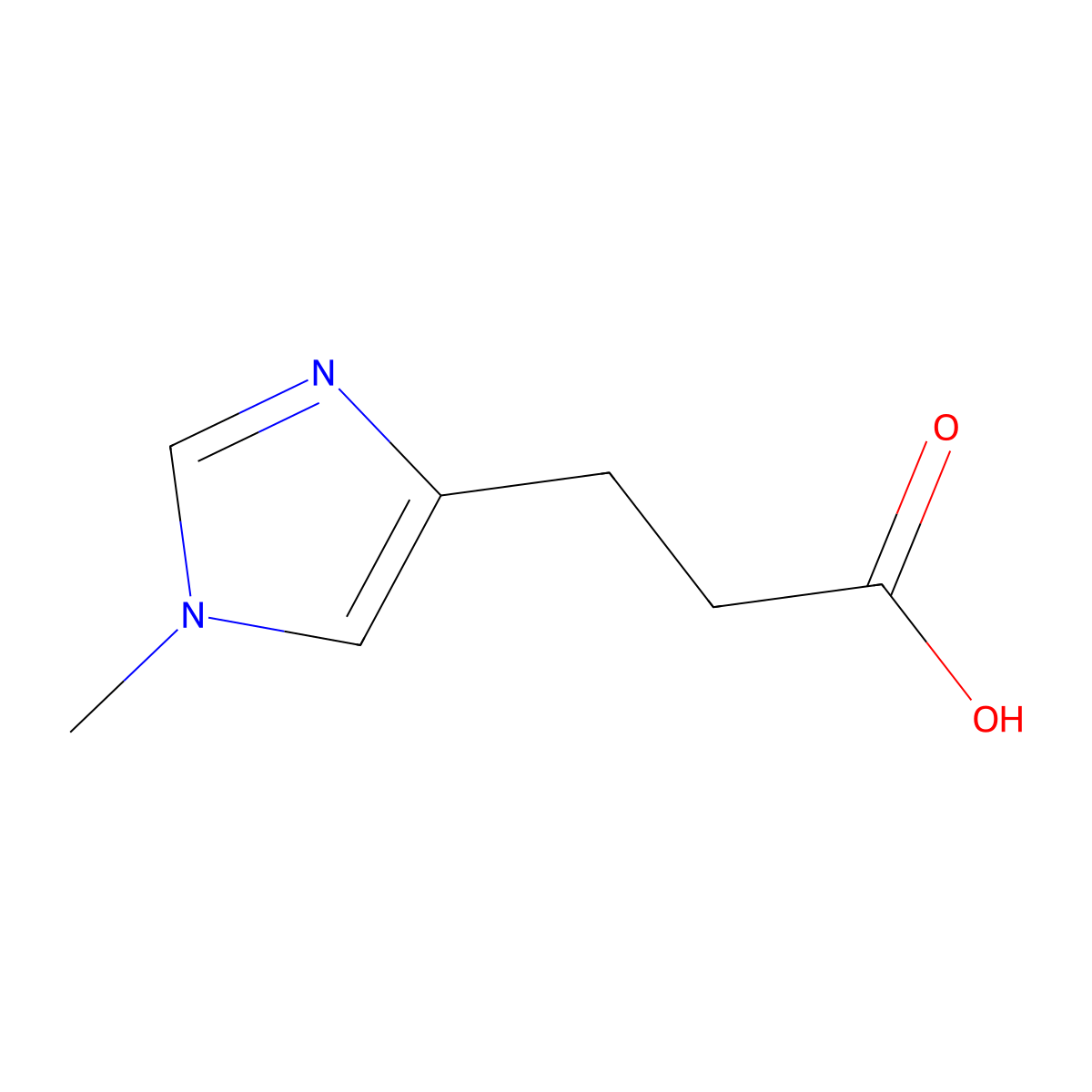 3-(1-methyl-1H-imidazol-4-yl)propanoic acid molecular structure, CAS 366008-15-3