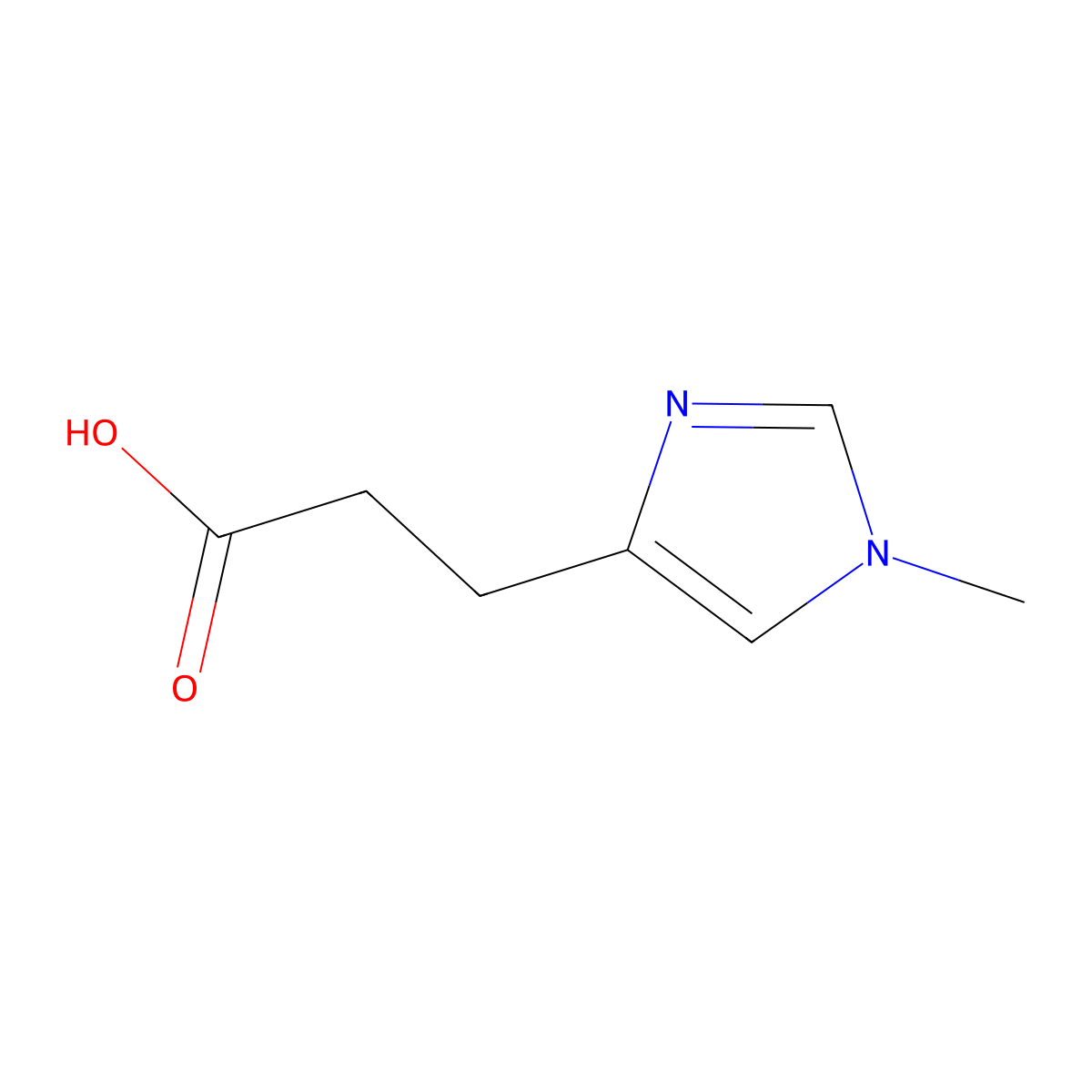 3-(1-methyl-1H-imidazol-4-yl)propanoic acid molecular structure, CAS 366008-15-3