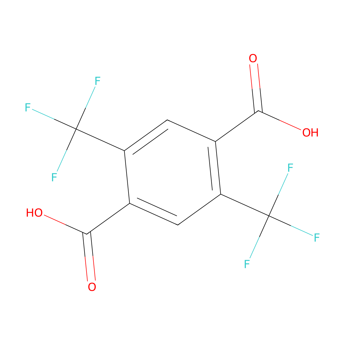 2,5-Bis(trifluoromethyl)terephthalic Acid molecular structure, CAS 366008-67-5