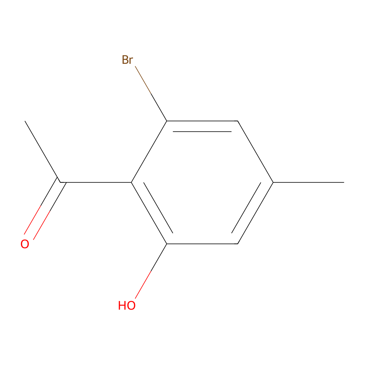 1-(2-Bromo-6-hydroxy-4-methylphenyl)ethanone molecular structure, CAS 366010-42-6