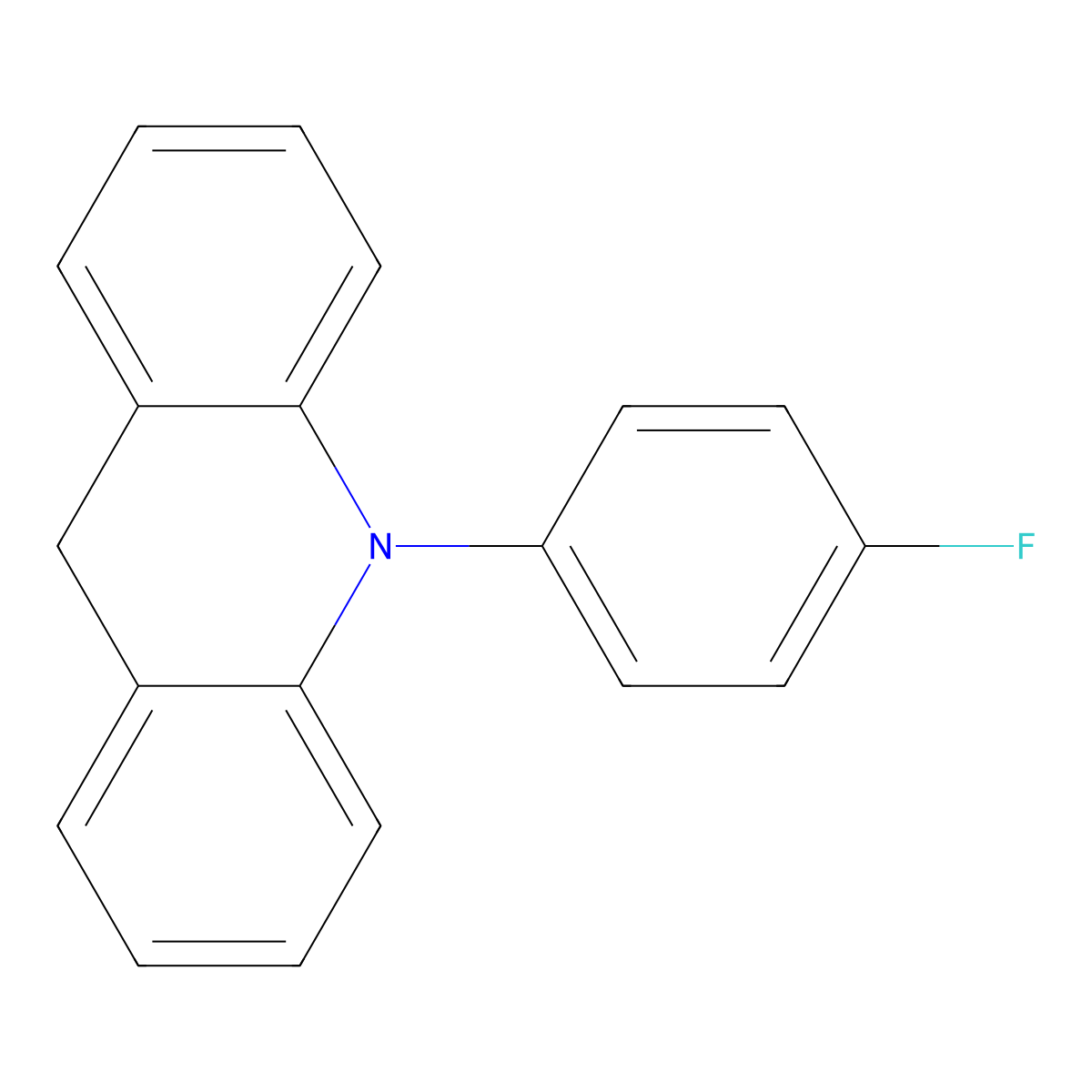 10-(4-Fluorophenyl)-9,10-dihydroacridine molecular structure, CAS 366015-67-0