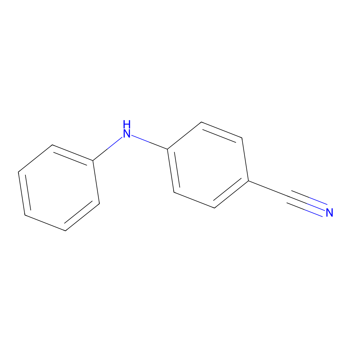 4-Phenylamino-benzonitrile molecular structure, CAS 36602-01-4
