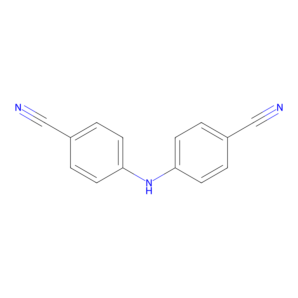4,4'-Iminobisbenzonitrile molecular structure, CAS 36602-05-8