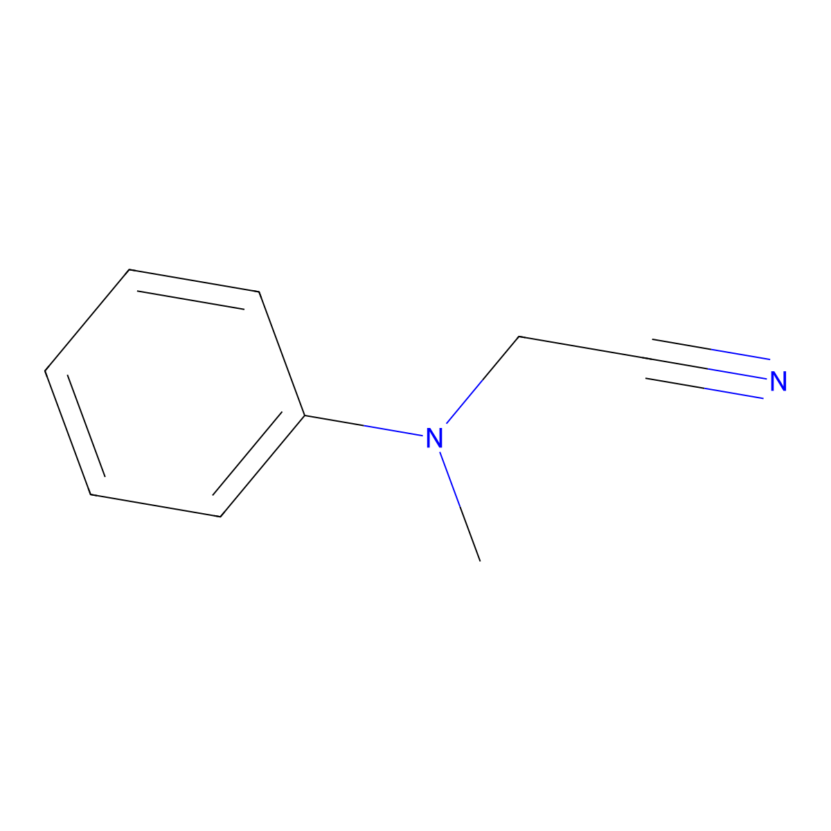 (Methyl(phenyl)amino)acetonitrile molecular structure, CAS 36602-08-1