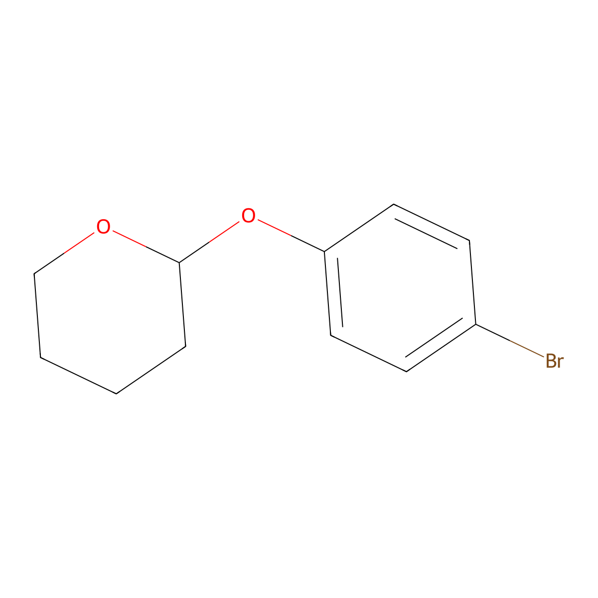 2-(4-Bromophenoxy)tetrahydro-2H-pyran molecular structure, CAS 36603-49-3