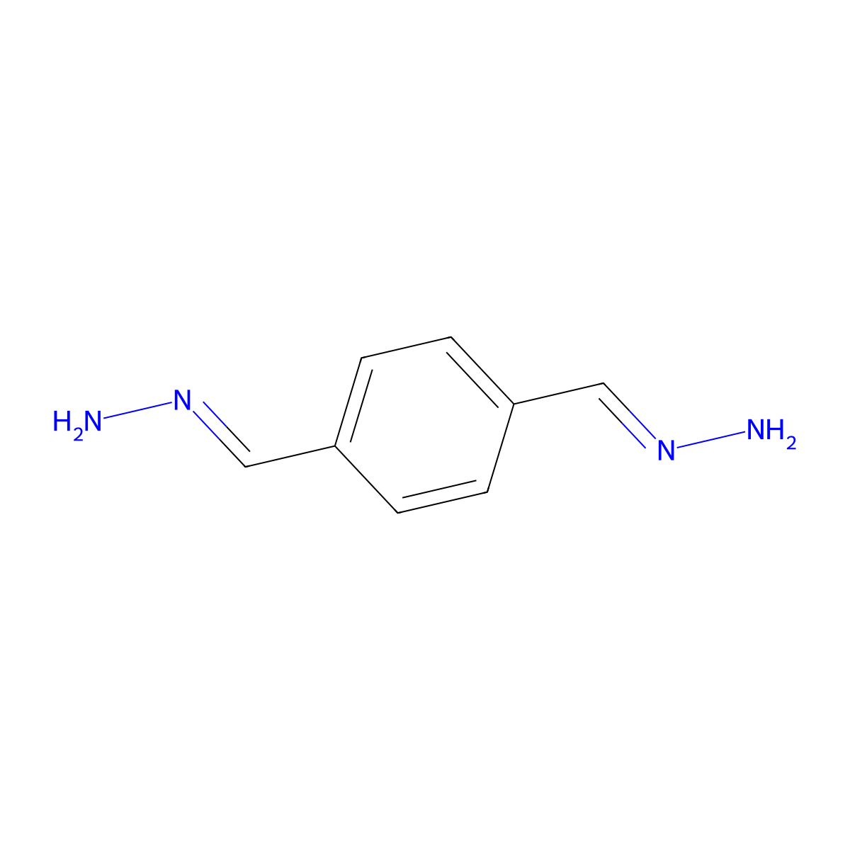1,4-Benzenedicarboxaldehyde, dihydrazone molecular structure, CAS 36603-99-3