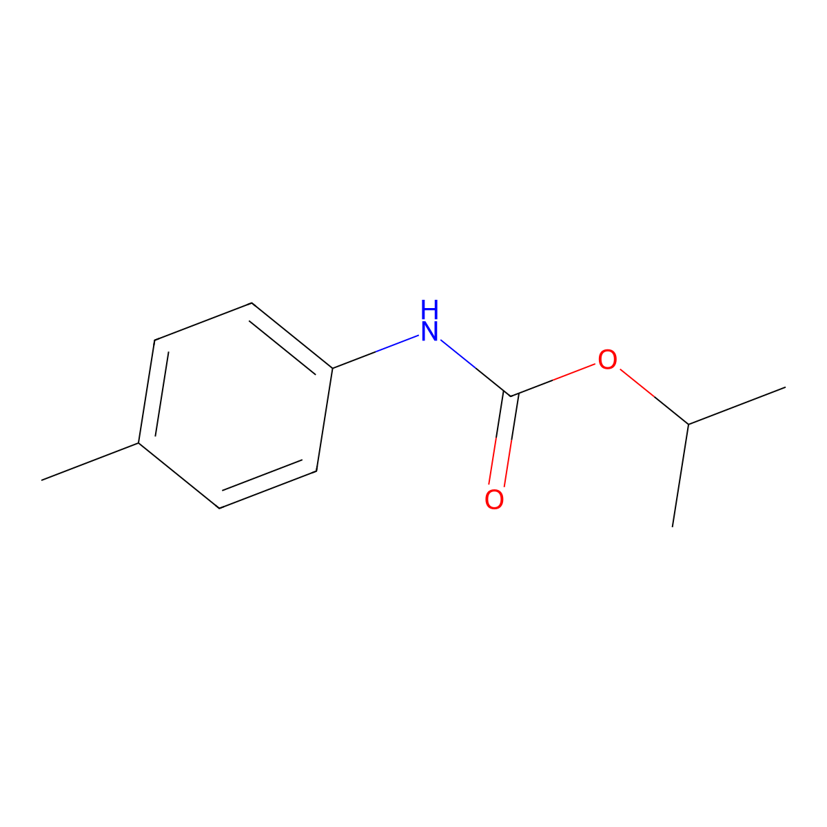 Carbanilic acid, p-methyl-, isopropyl ester molecular structure, CAS 36613-26-0