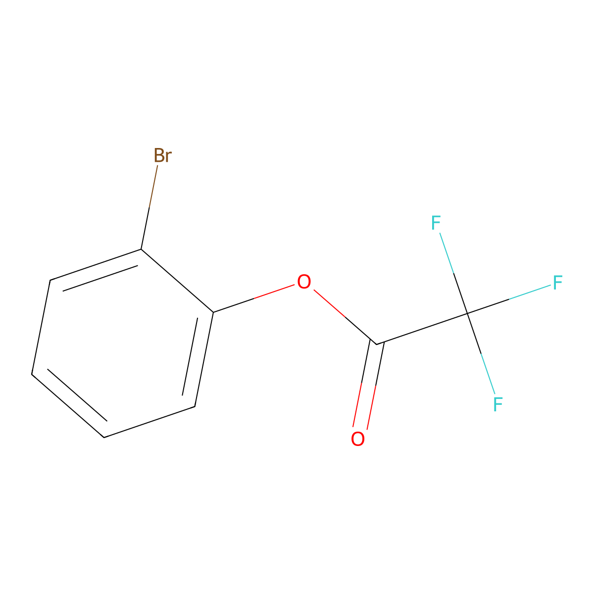 2-Bromophenyl trifluoroacetate molecular structure, CAS 36613-46-4