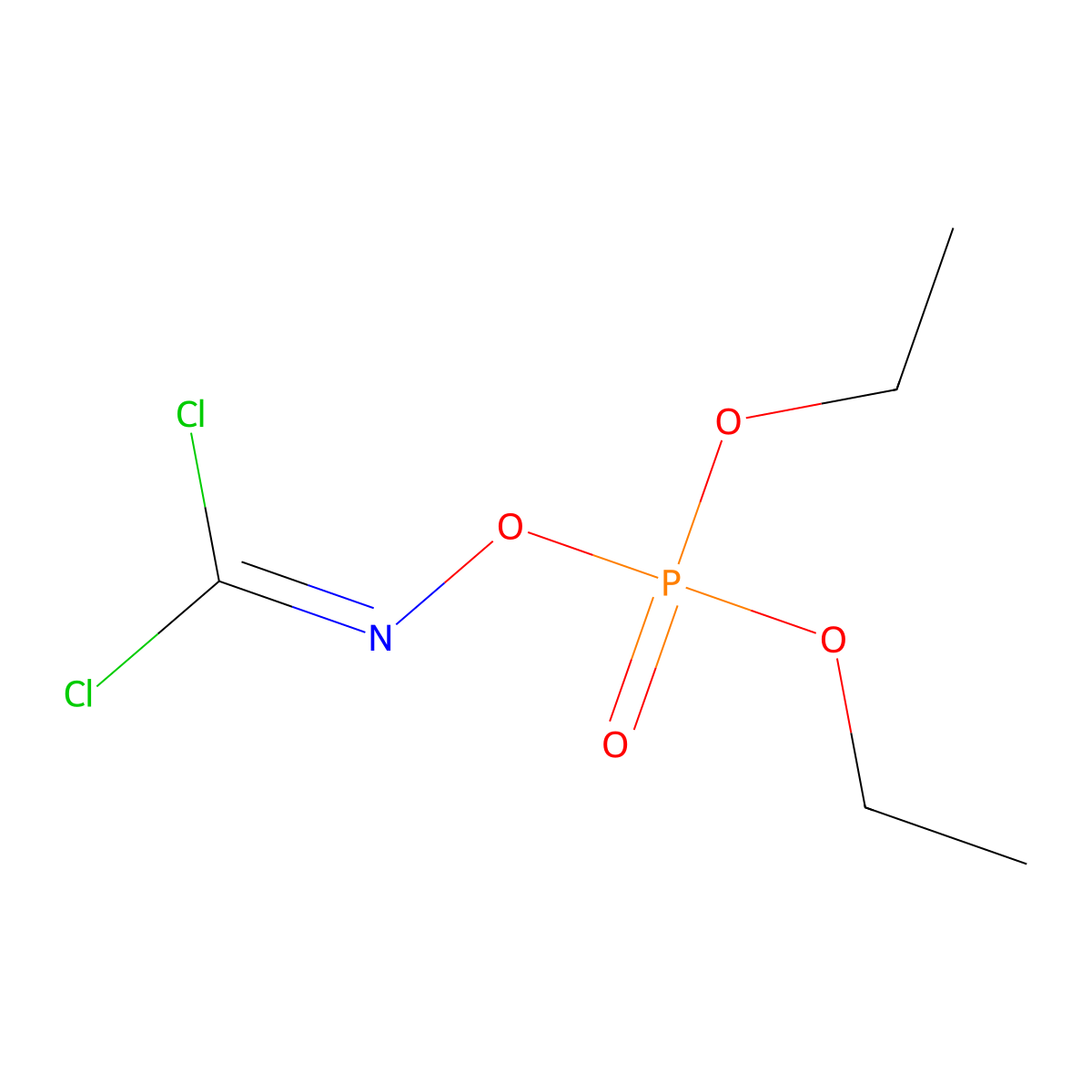 (Dichloromethylideneamino) diethyl phosphate molecular structure, CAS 36613-73-7