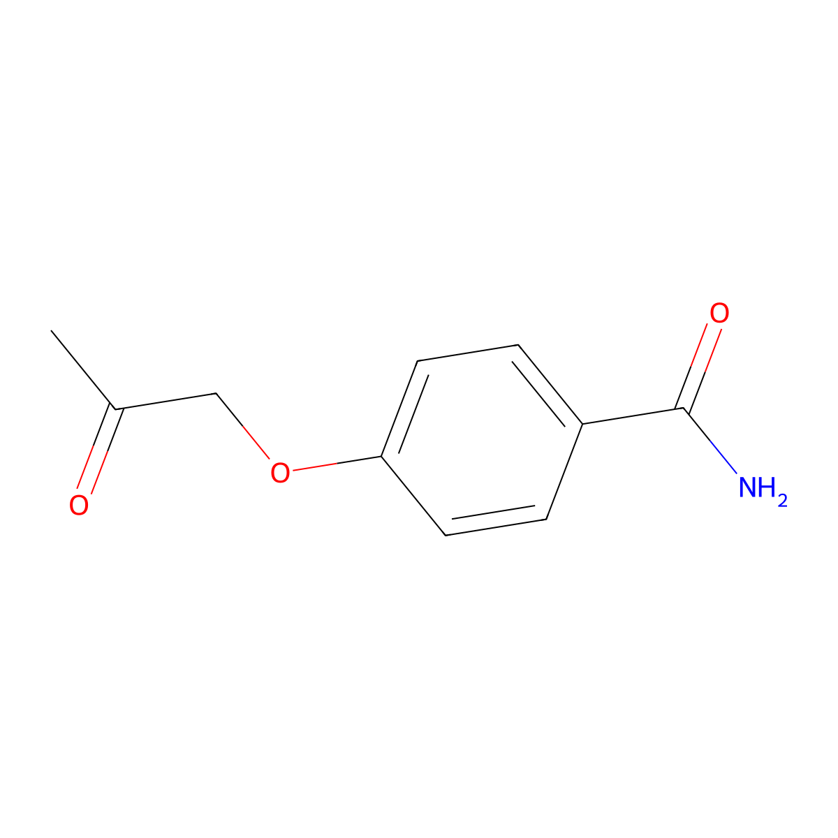 4-(2-Oxopropoxy)benzamide molecular structure, CAS 36616-19-0