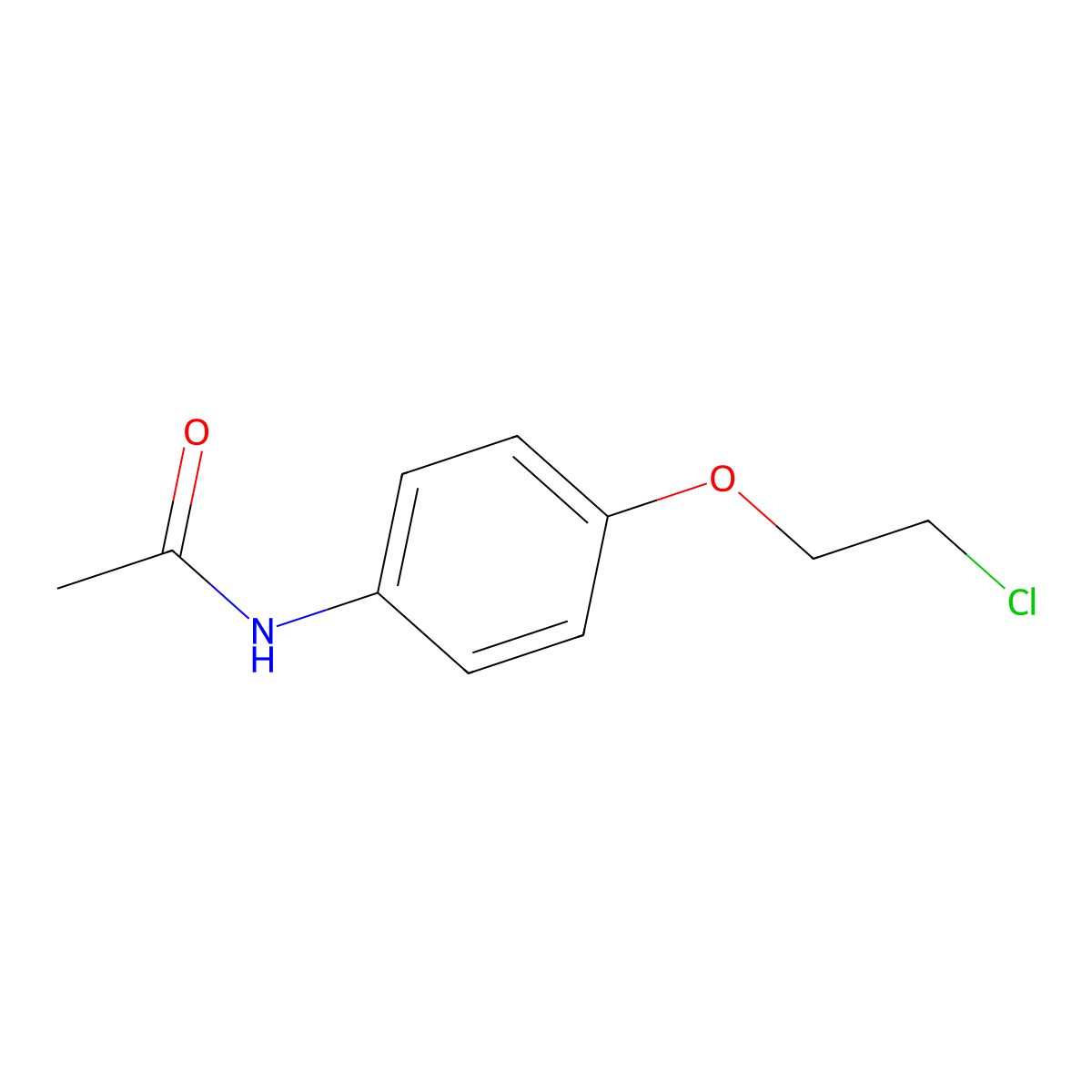 N-(4-(2-Chloroethoxy)phenyl)acetamide molecular structure, CAS 36616-28-1