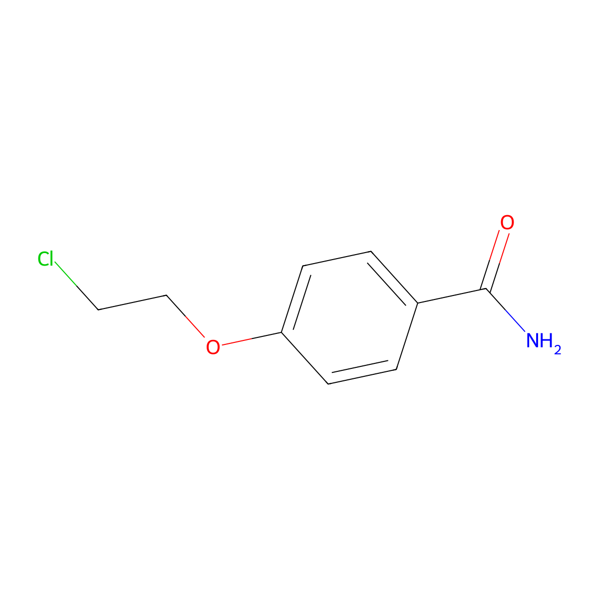 4-(2-Chloroethoxy)benzamide molecular structure, CAS 36616-30-5