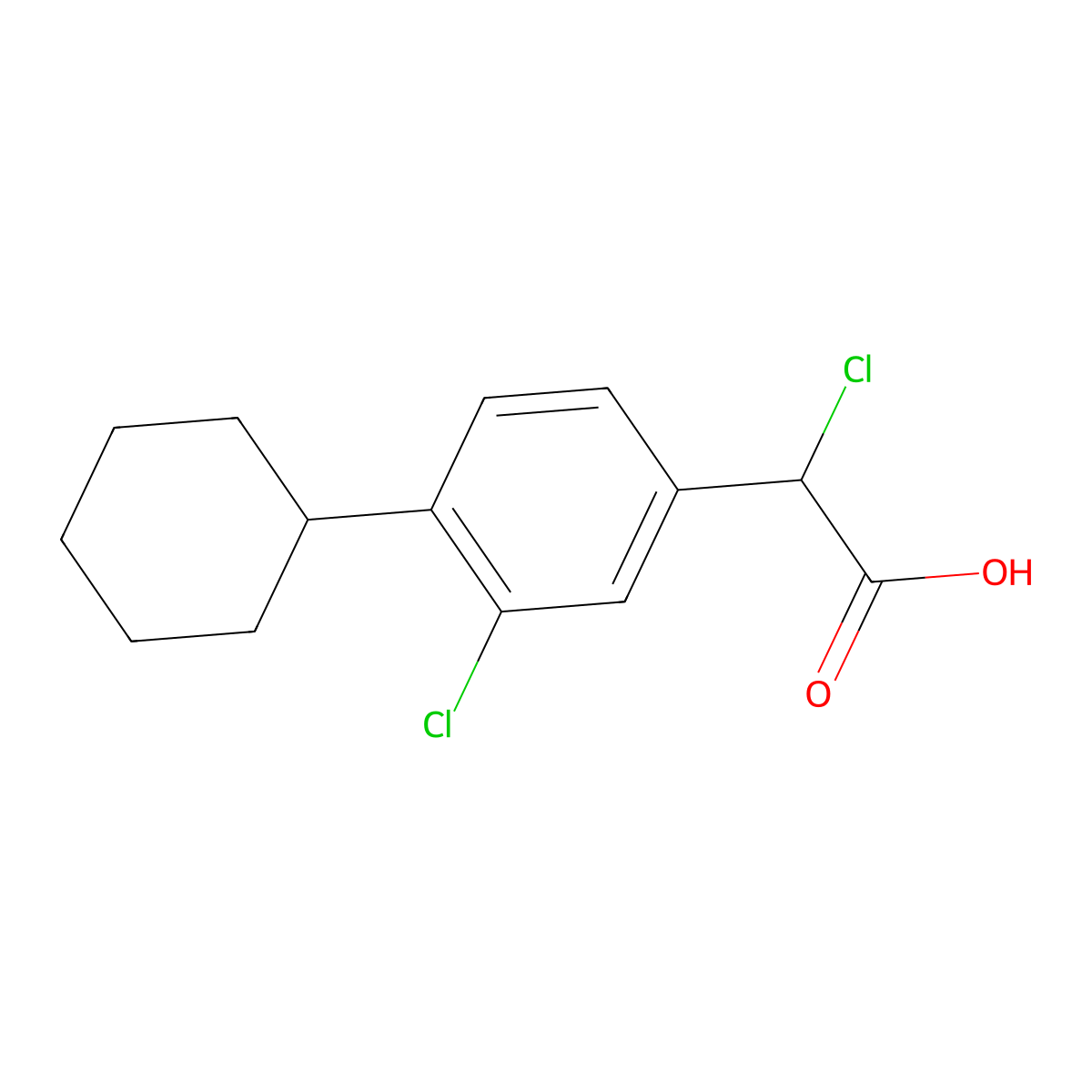 Fenclorac molecular structure, CAS 36616-52-1