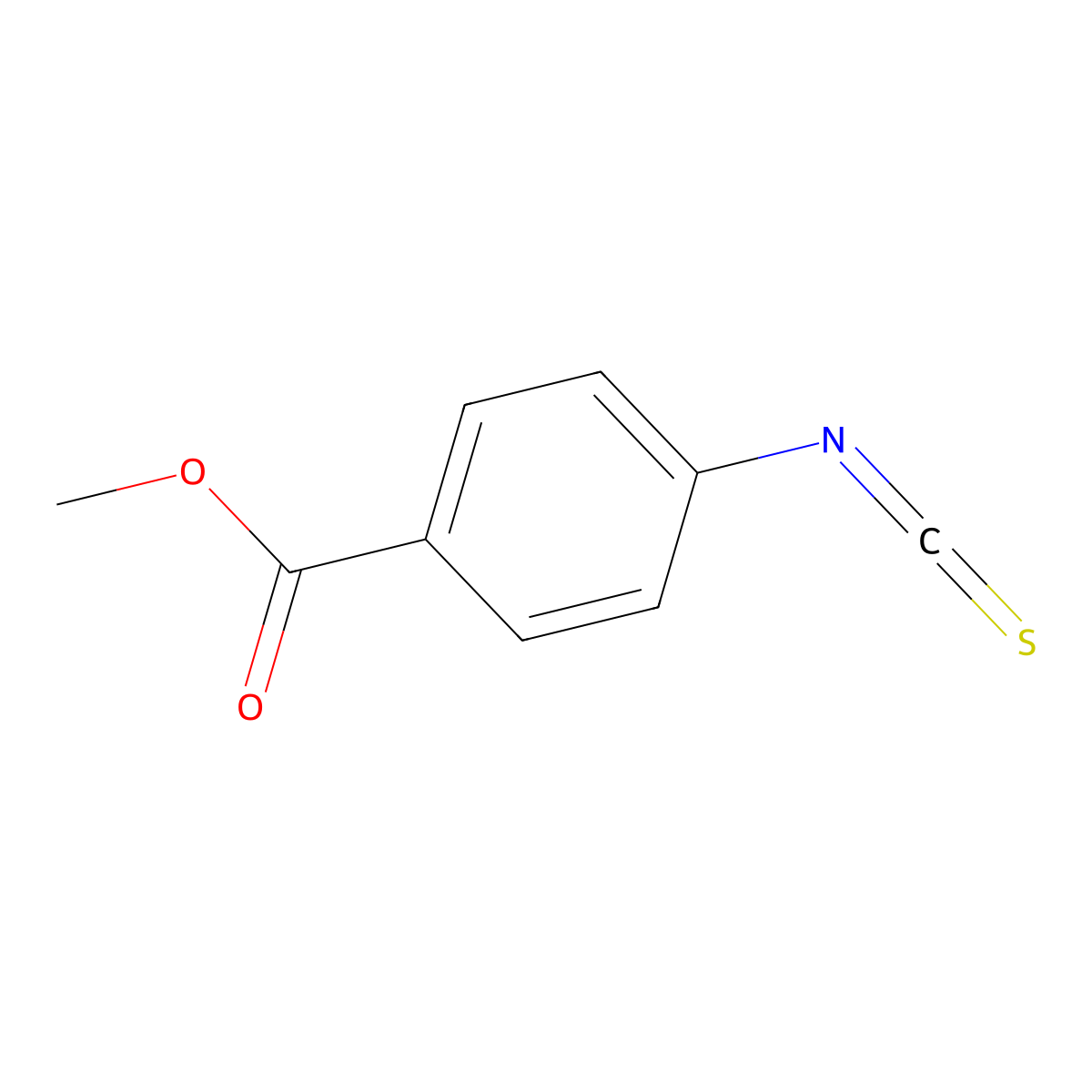 4-Methoxycarbonylphenyl isothiocyanate molecular structure, CAS 3662-78-0