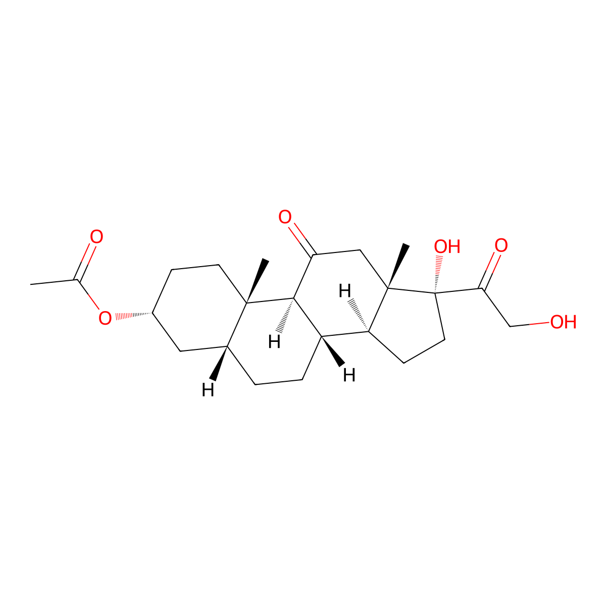 3alpha,5beta-Tetrahydro Cortisone 3-Acetate molecular structure, CAS 36623-16-2