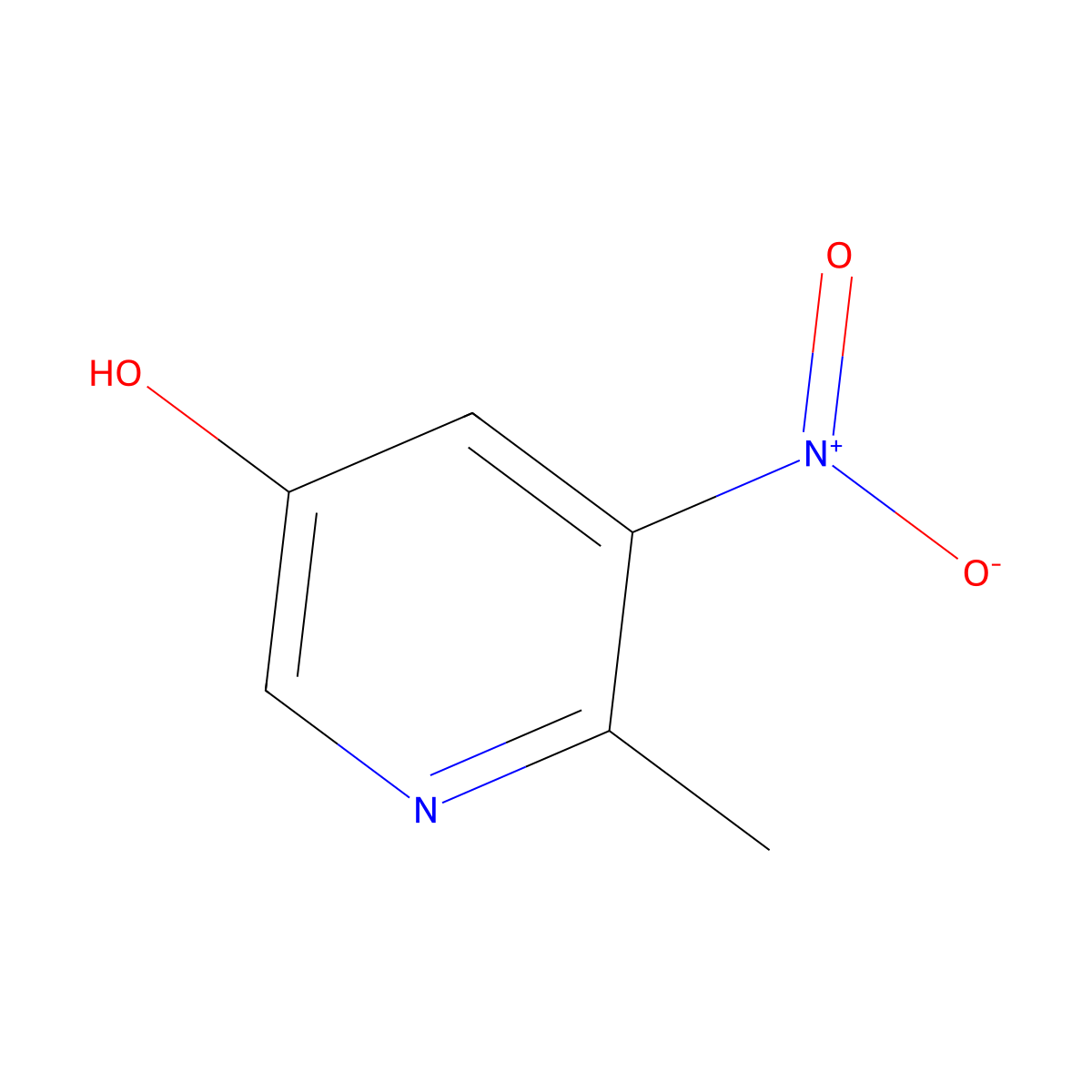 6-Methyl-5-nitropyridin-3-ol molecular structure, CAS 36625-63-5