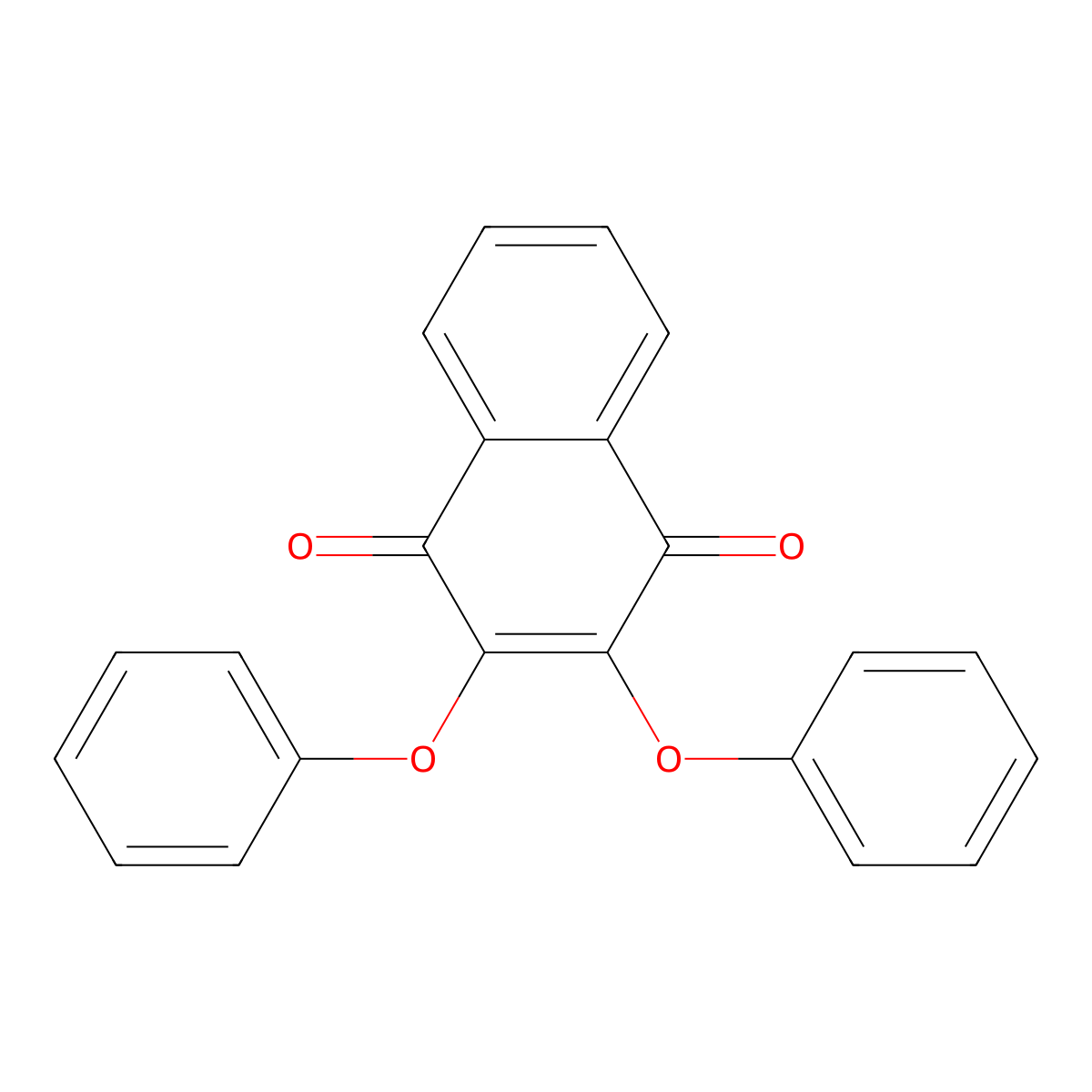 Q131 2,3-Diphenoxy-1,4-naphthoquinone molecular structure, CAS 36626-24-1