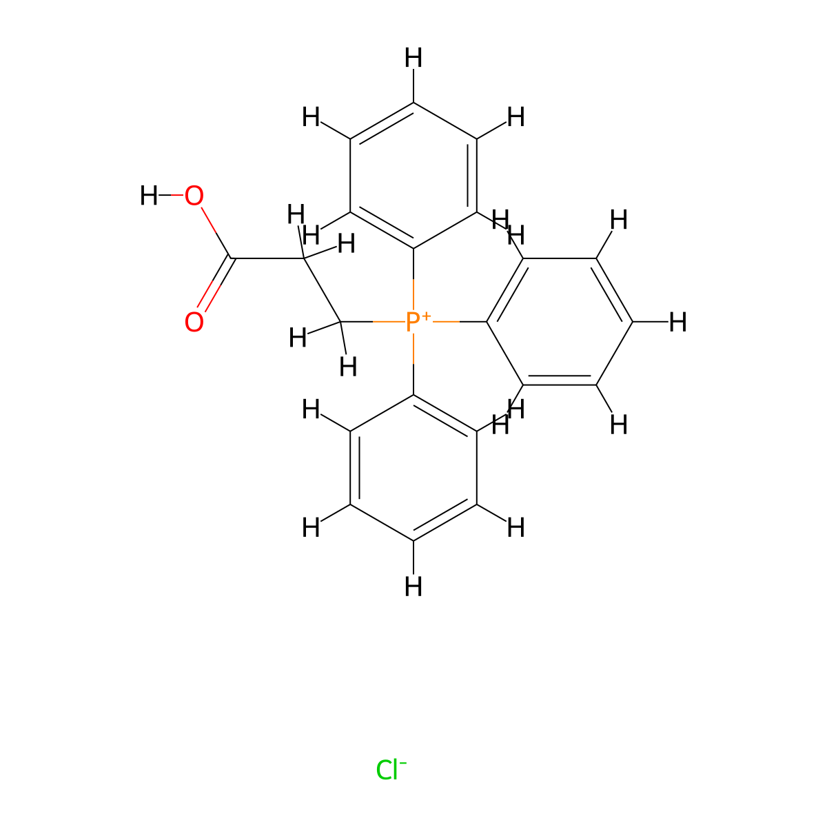 (2-Carboxyethyl)triphenylphosphonium chloride molecular structure, CAS 36626-29-6