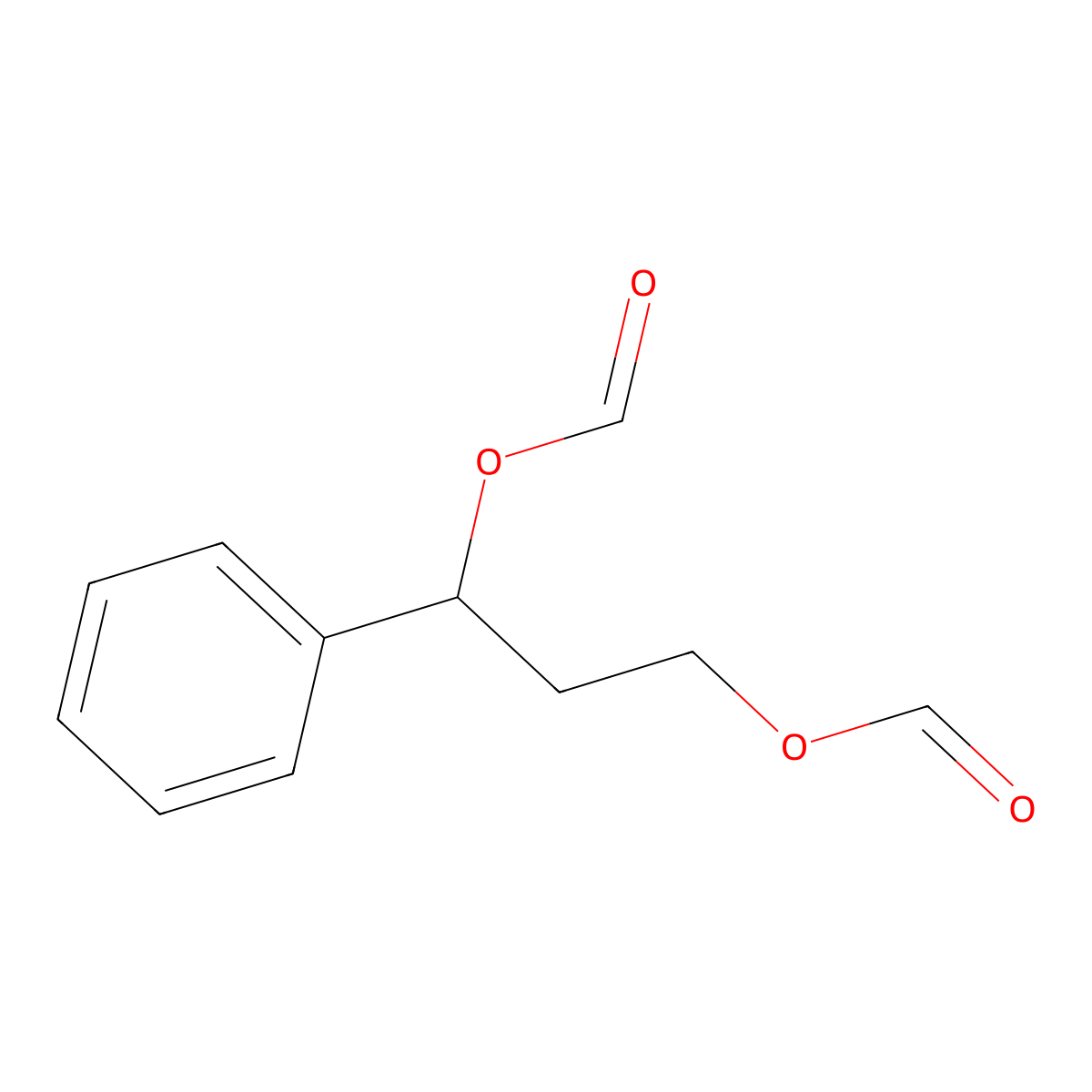 1,3-Propanediol, 1-phenyl-, 1,3-diformate molecular structure, CAS 36626-52-5