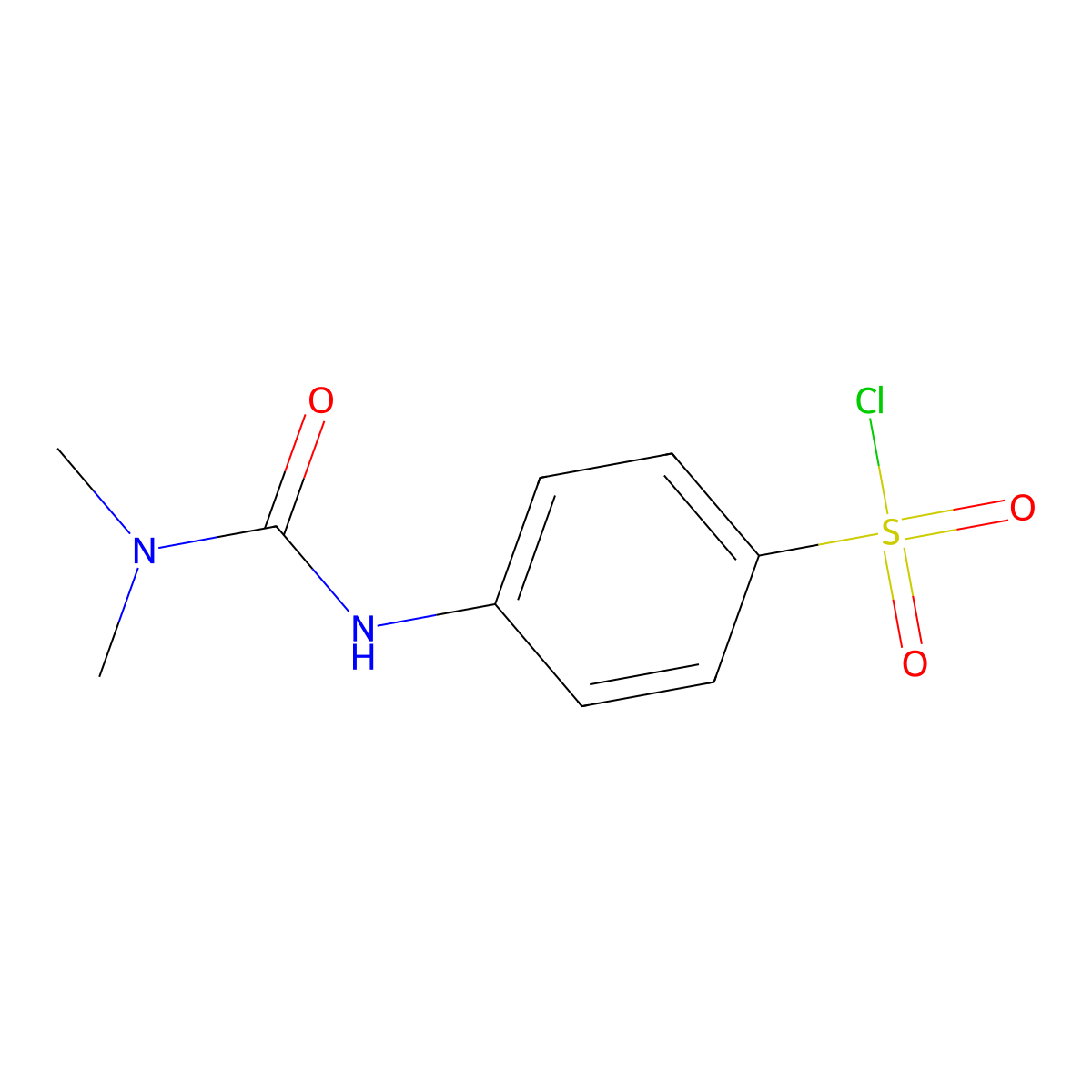 4-(3,3-Dimethyl-ureido)-benzenesulfonyl chloride molecular structure, CAS 36627-43-7