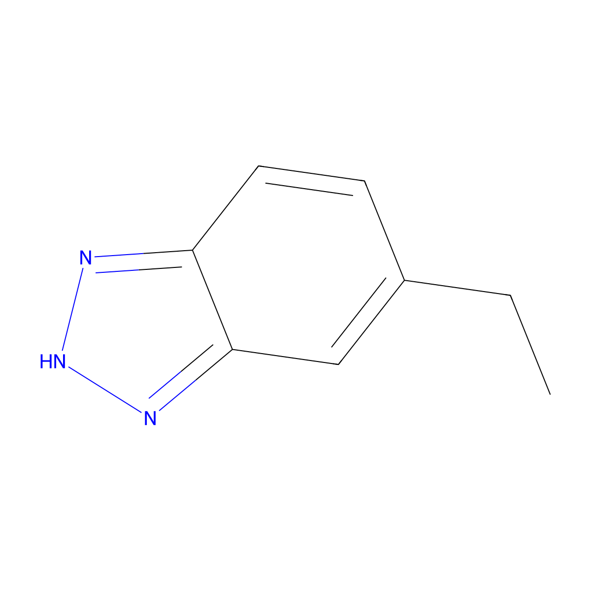 6-ethyl-1H-1,2,3-benzotriazole molecular structure, CAS 3663-26-1