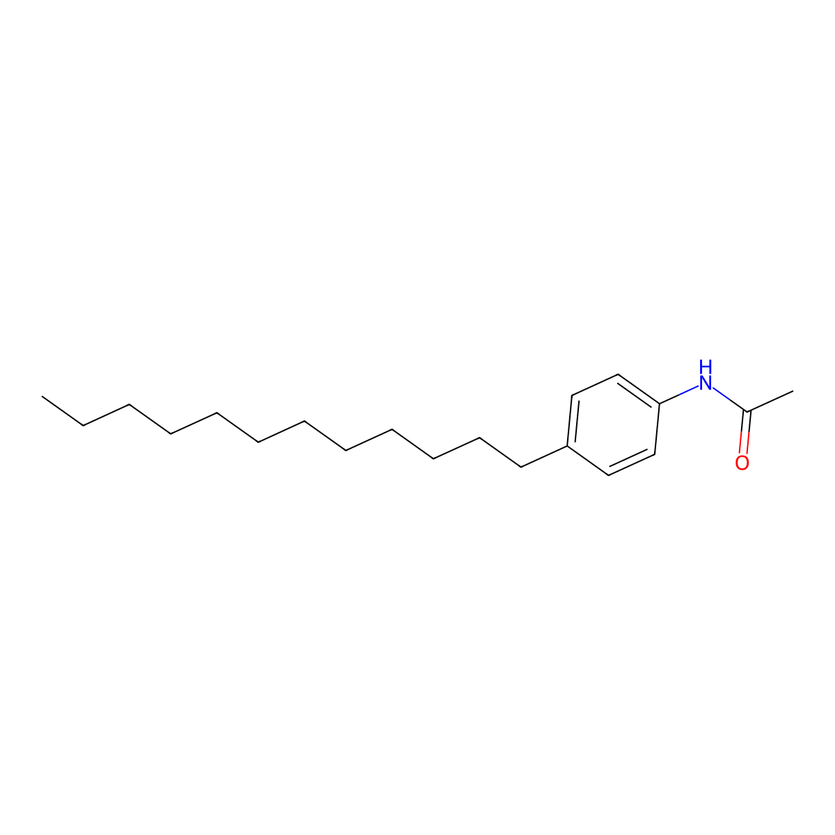 N-(4-dodecylphenyl)acetamide molecular structure, CAS 3663-30-7