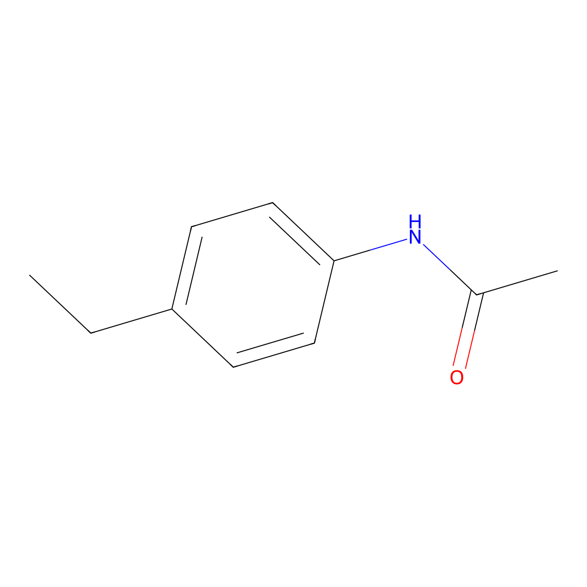 N-(4-Ethylphenyl)acetamide molecular structure, CAS 3663-34-1