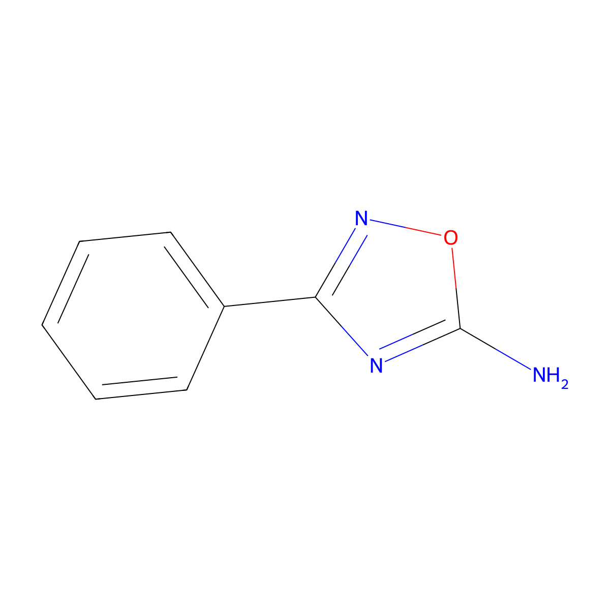 1,2,4-Oxadiazol-5-amine, 3-phenyl- molecular structure, CAS 3663-37-4