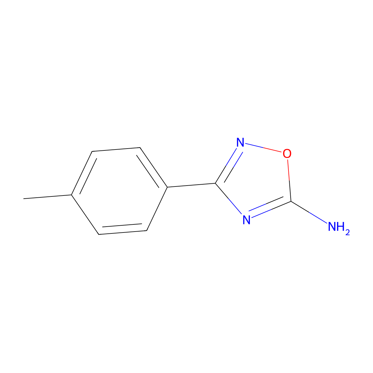 3-(4-Methylphenyl)-1,2,4-oxadiazol-5-amine molecular structure, CAS 3663-38-5