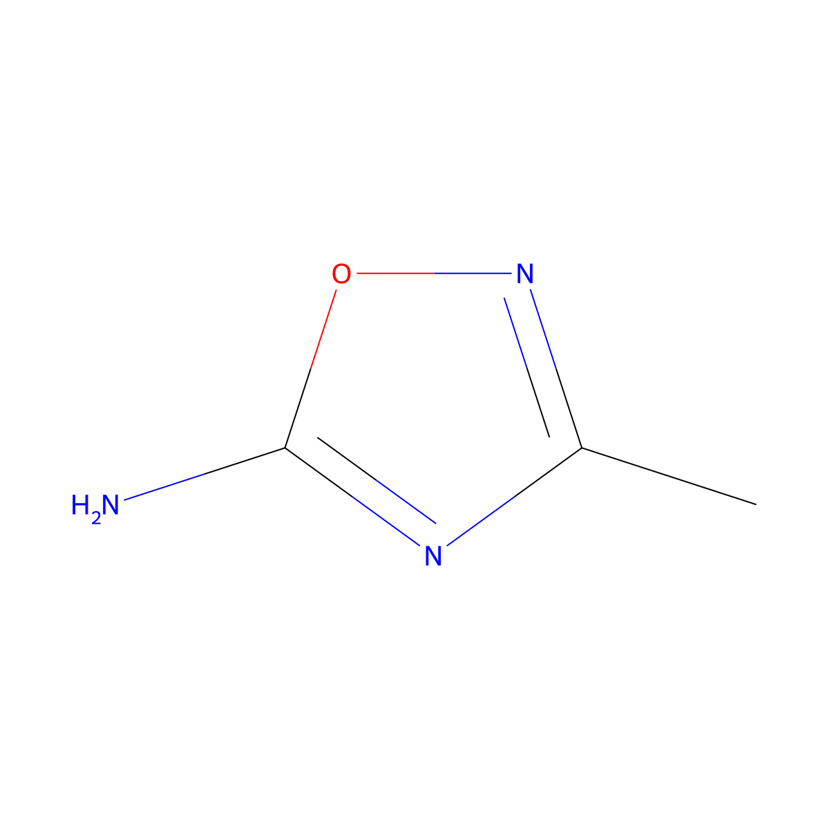 3-Methyl-1,2,4-oxadiazol-5-amine molecular structure, CAS 3663-39-6