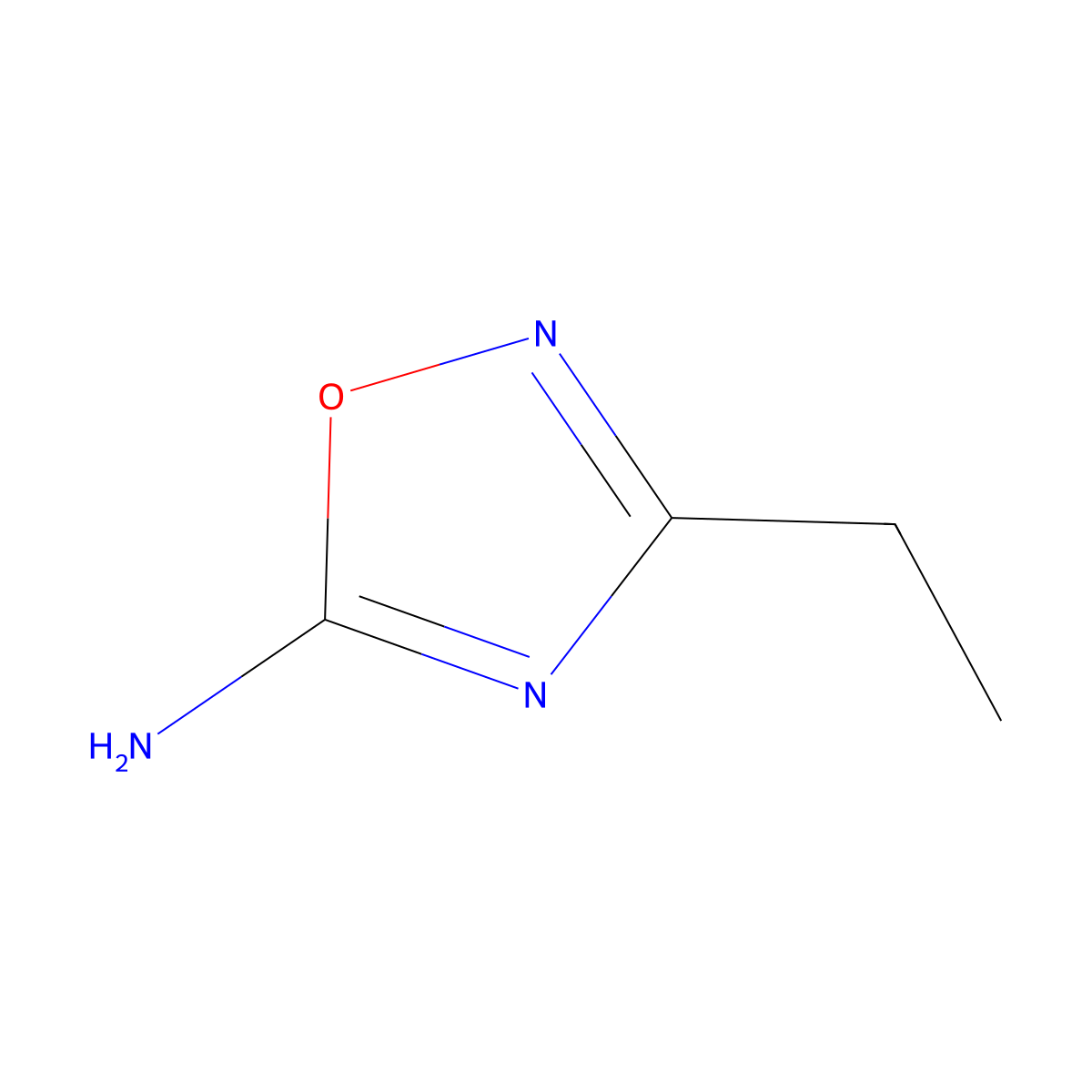 3-Ethyl-1,2,4-oxadiazol-5-amine molecular structure, CAS 3663-40-9