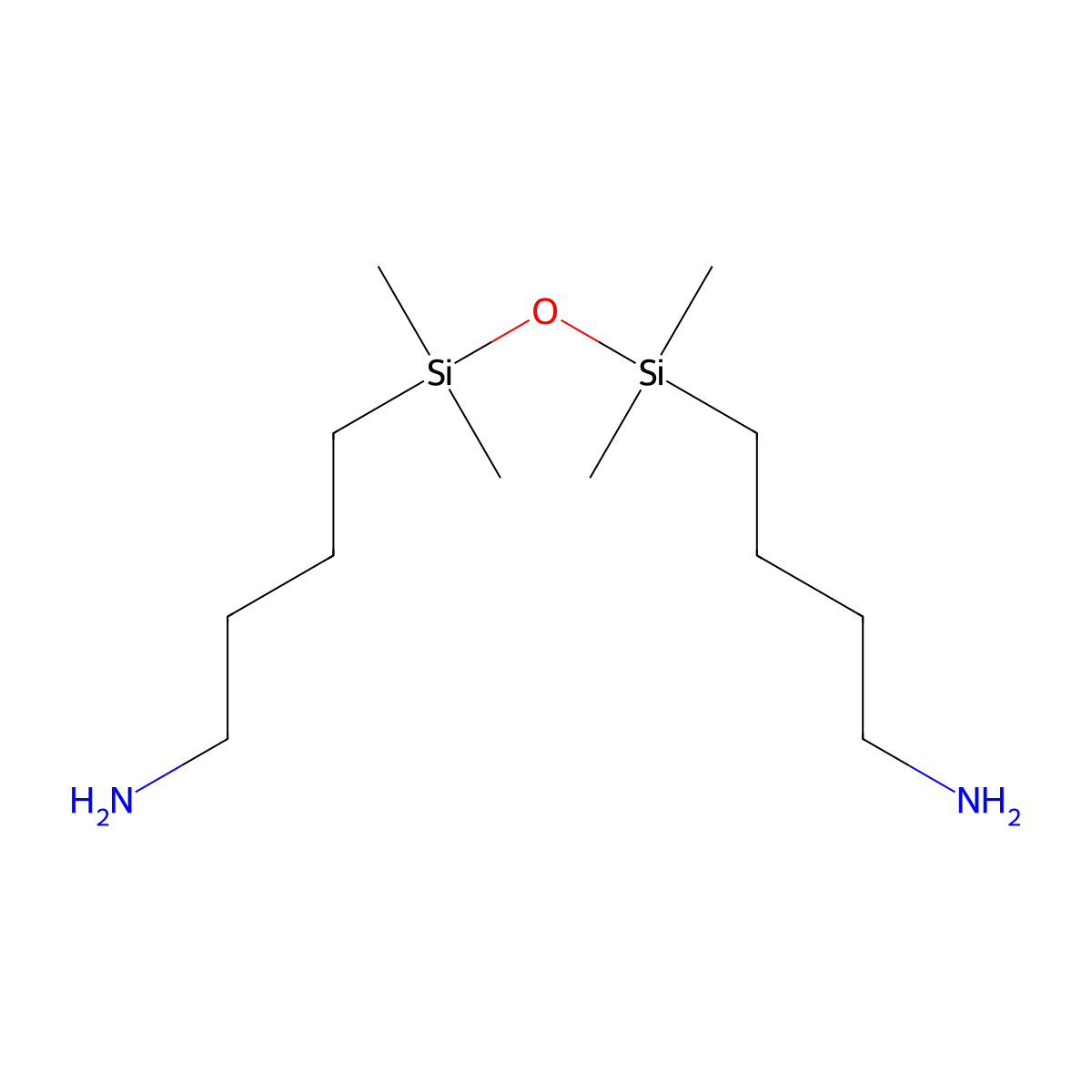 1,3-Bis(4-aminobutyl)tetramethyldisiloxane molecular structure, CAS 3663-42-1