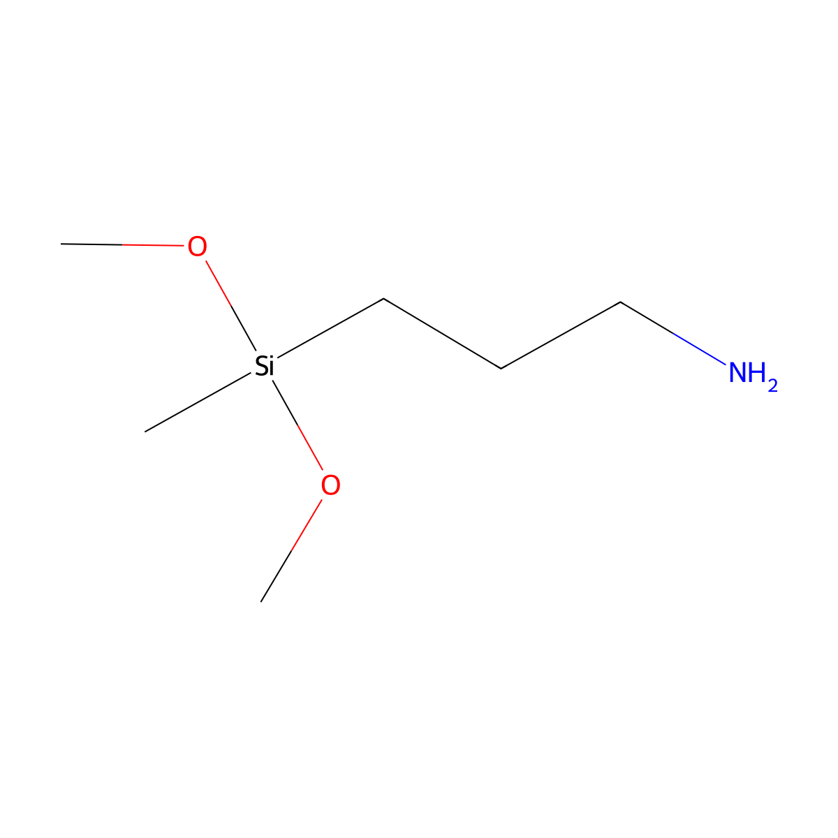 3-(Dimethoxymethylsilyl)propylamine molecular structure, CAS 3663-44-3