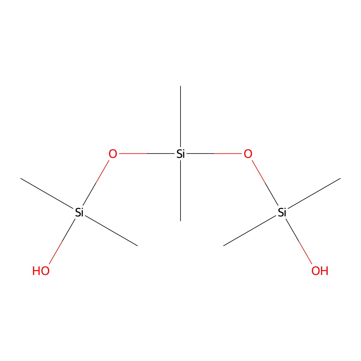 Hexamethyltrisiloxane-1,5-diol molecular structure, CAS 3663-50-1