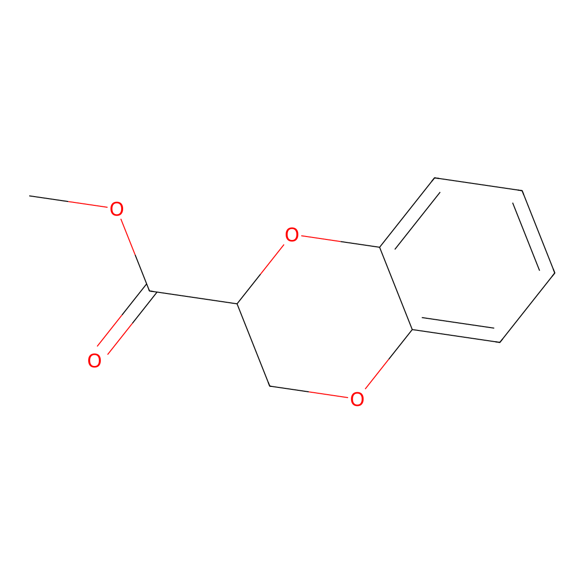 Methyl 2,3-dihydro-1,4-benzodioxine-2-carboxylate molecular structure, CAS 3663-79-4