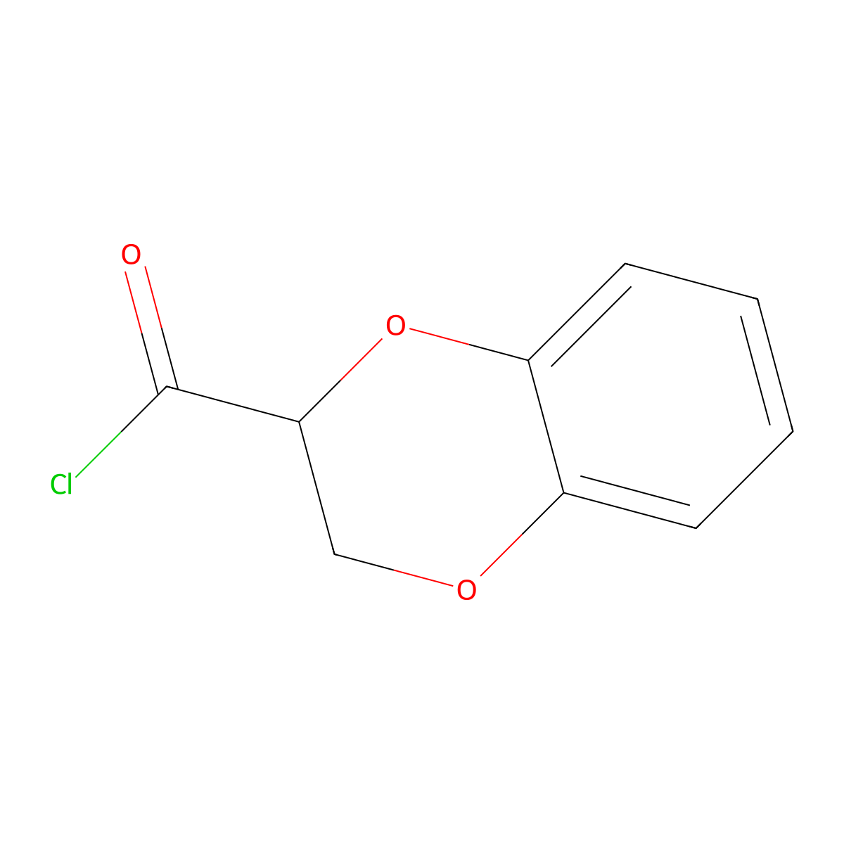 2,3-Dihydro-1,4-benzodioxin-2-carbonyl chloride molecular structure, CAS 3663-81-8
