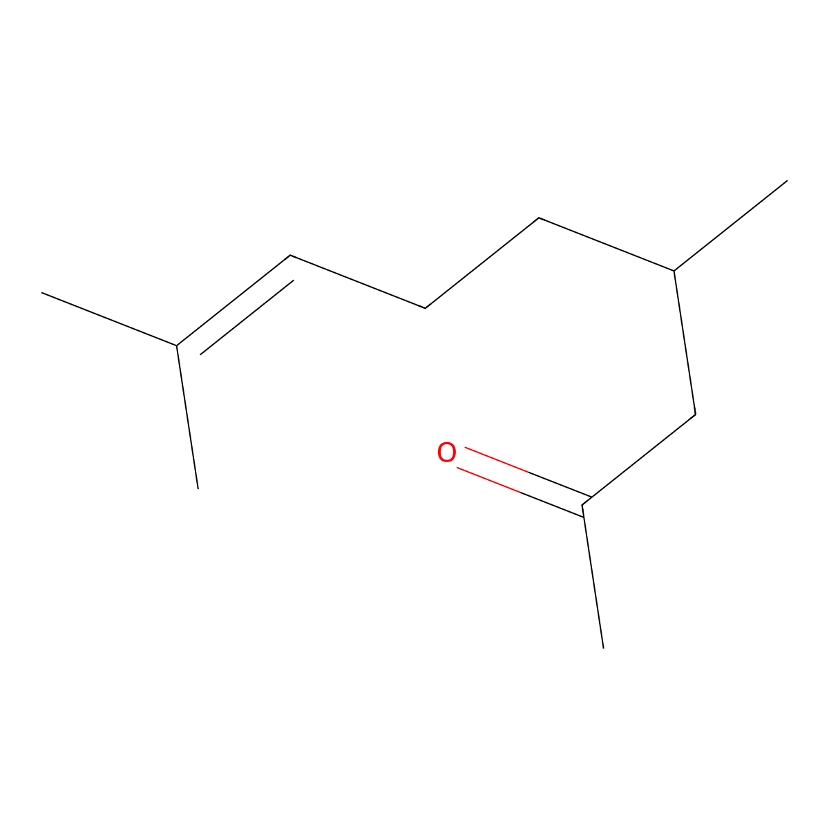4,8-Dimethyl-7-nonen-2-one molecular structure, CAS 3664-64-0