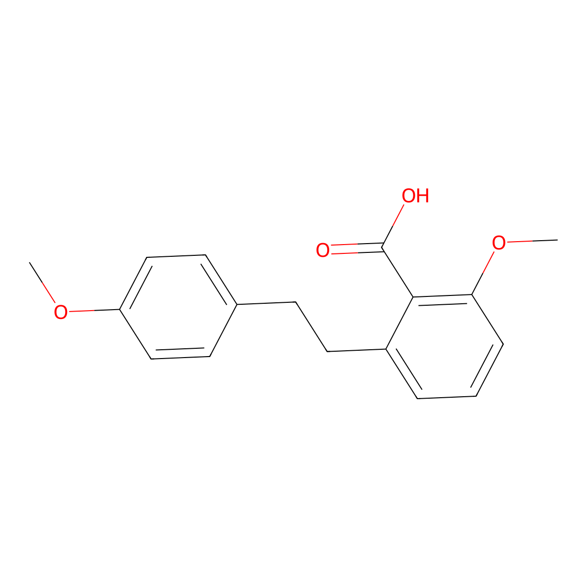 2-methoxy-6-[2-(4-methoxyphenyl)ethyl]benzoic Acid molecular structure, CAS 36640-14-9
