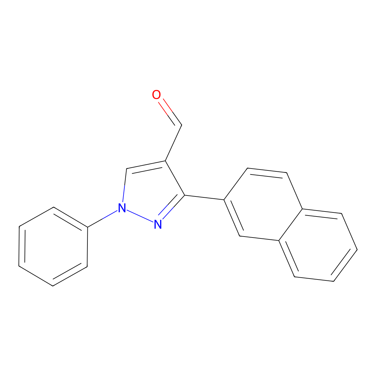 3-(2-Naphthalenyl)-1-phenyl-1H-pyrazole-4-carboxaldehyde molecular structure, CAS 36640-53-6