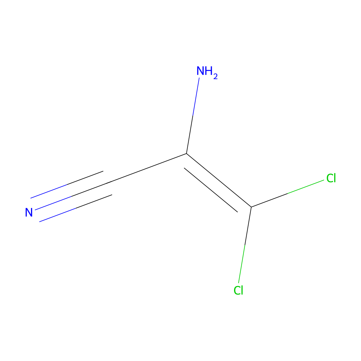 2-Amino-3,3-dichloroprop-2-enenitrile molecular structure, CAS 36641-13-1