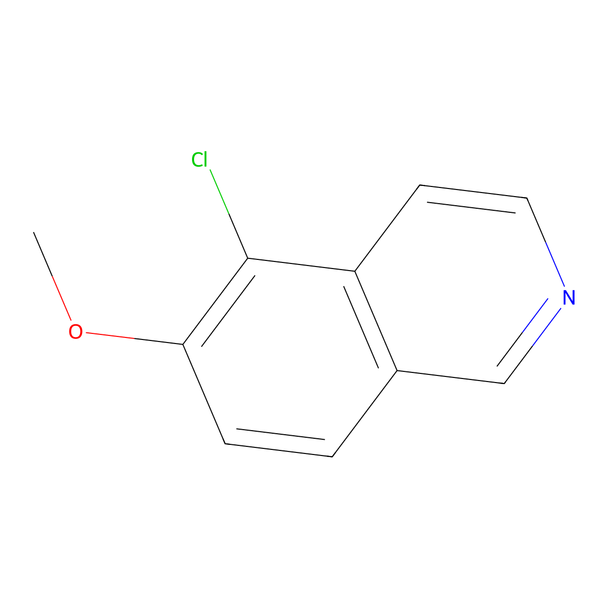 5-Chloro-6-methoxyisoquinoline molecular structure, CAS 366445-71-8