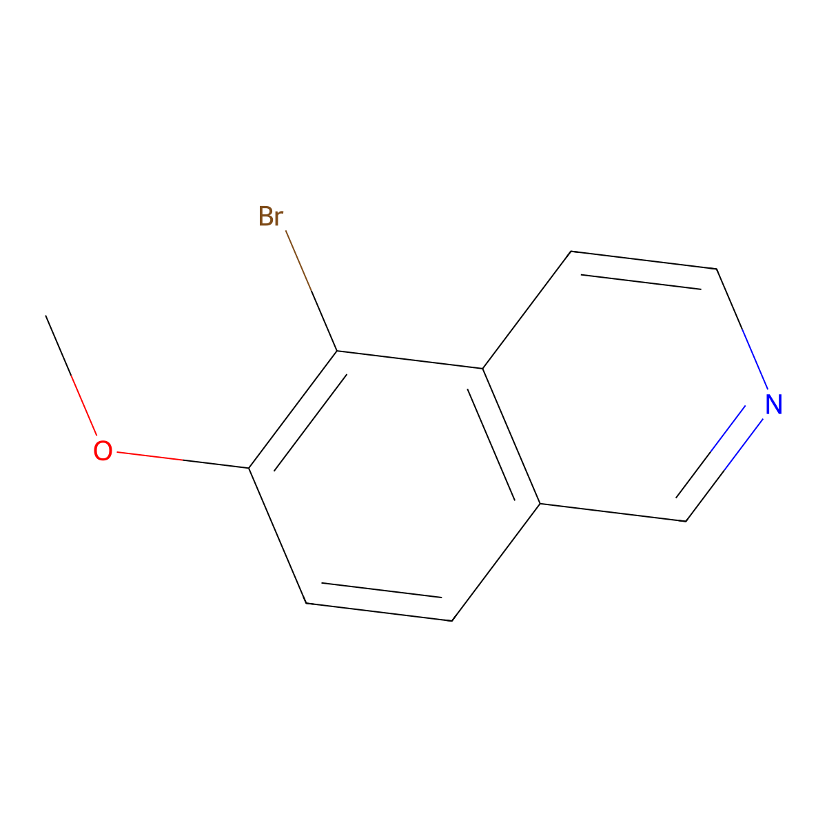 5-Bromo-6-methoxy-isoquinoline molecular structure, CAS 366445-82-1