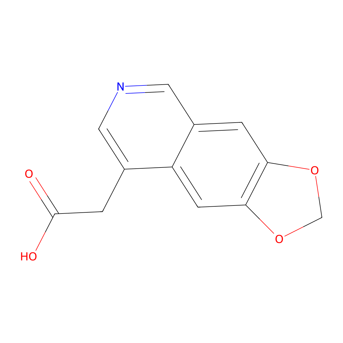 2-([1,3]Dioxolo[4,5-G]isoquinolin-8-YL)acetic acid molecular structure, CAS 366446-04-0