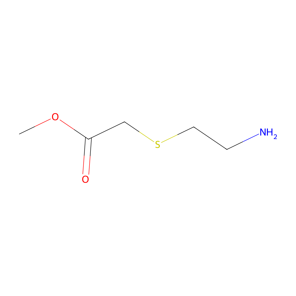 Methyl 2-[(2-aminoethyl)sulfanyl]acetate molecular structure, CAS 366446-58-4
