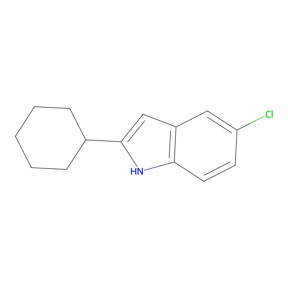 5-Chloro-2-cyclohexyl-1h-indole molecular structure, CAS 366448-76-2